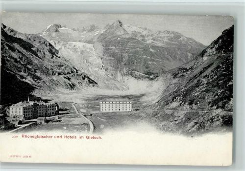 3999 Oberwald - Rhonegletscher und Hotels in Gletsch