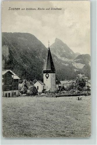 3792 Saanen 1905 - Kirche Schulhaus Rüblihorn