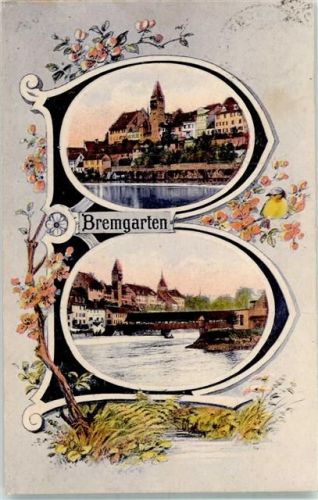 5620 Bremgarten AG 1912 - Buchstabenkarte