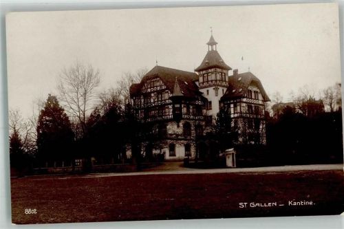 9000 St. Gallen S. Gallo 1923 Foto AK Kantine Feldpost Kaserne