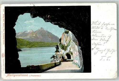 3658 Merligen 1902 Gebrauchsspuren Merligenstrasse