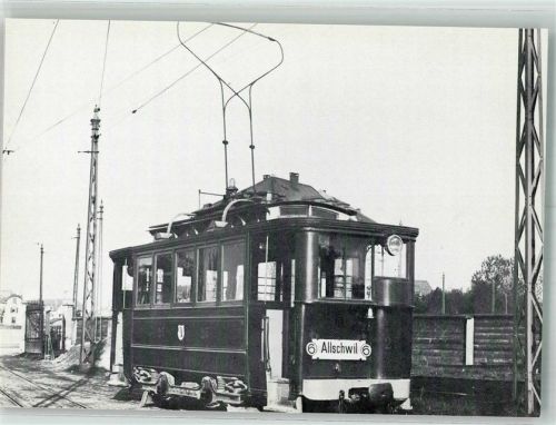 4123 Allschwil Neuallschwil Foto AK Straßenbahn Motorwagen 27 Allschwillerstrasse 1905