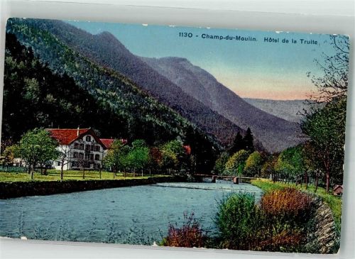 2149 Champ-du-Moulin 1927 Foto AK Hotel de la Truite