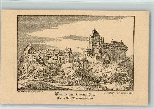 8627 Grüningen Künstlerkarte Groningia Alt-Grüningen
