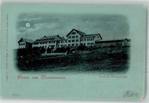 4515 Weissenstein b. Solothurn 1899 Gebrauchsspuren Hotel Kurhaus Mondschein