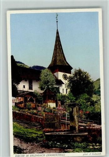 3762 Erlenbach im Simmental - Kirche Brunnen Gabarell Nr. 7029