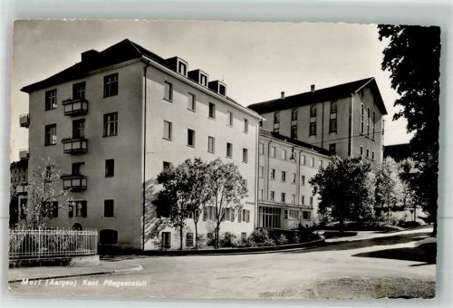 5630 Muri AG 1963 Foto AK Kant. Pfegeanstalt Bahnpost Zug 3665