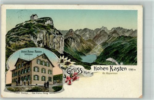 9058 Brülisau 1912 Foto AK Hotel Gasthaus Hoher kasten