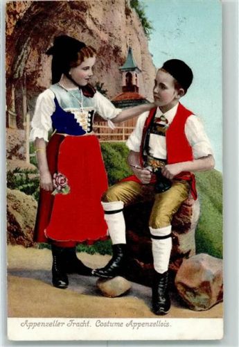 1911 AK mit Stoff Prägedruck Kind AK