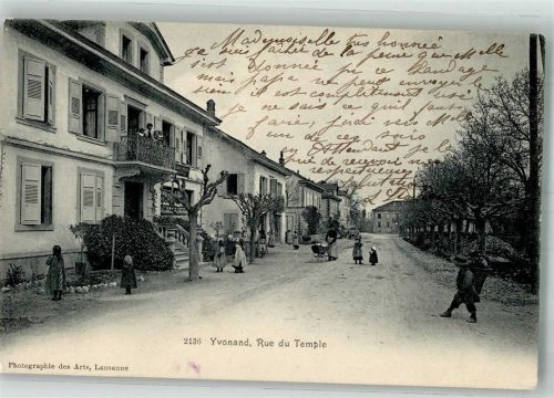 1462 Yvonand 1904 Foto AK Rue du Temple