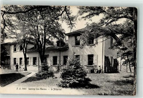 1892 Lavey-les-Bains Lithographie Krankenhaus