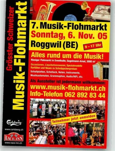 4914 Roggwil BE 2005 FOTO KEINE AK 7. Musik-Flohmarkt und Bücher-Börse