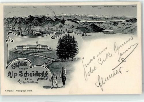 Scheidegg 1907 Künstlerkarte