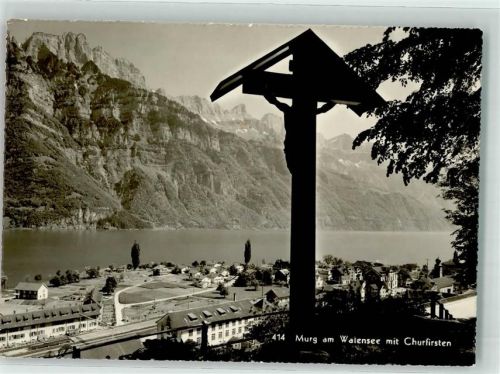8877 Murg Foto AK Walensee Churfirsten Foto Steinemann