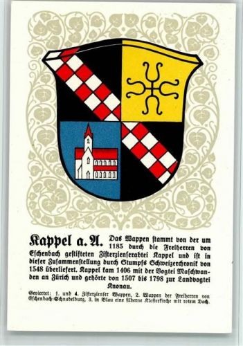 8926 Kappel am Albis - Serie XXV Nr. 121, sehr gute Erhaltung AK