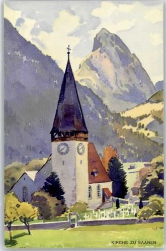 3792 Saanen Künstlerkarte Kirche