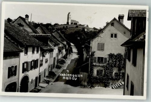 8215 Hallau Foto AK Kirche Hohlengasse Feldpost Infanterieschulen 5. Div.