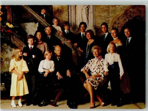Fürstliche Familie Adel Liechtenstein 1988 Foto AK