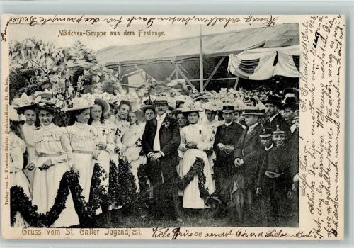 9000 St. Gallen S. Gallo - St. Galler Jugendfest Mädchen Gruppe Festzug