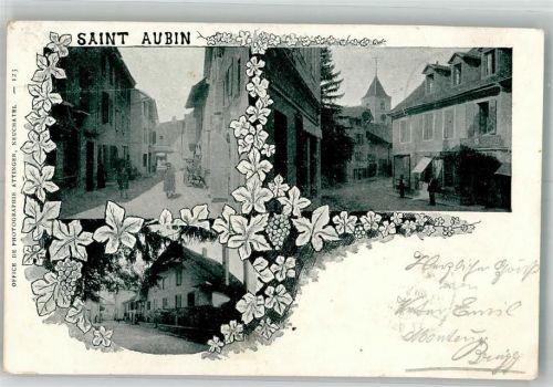 2024 St-Aubin NE 1899 Foto AK Bahnpost Zug 170 Nr. 2