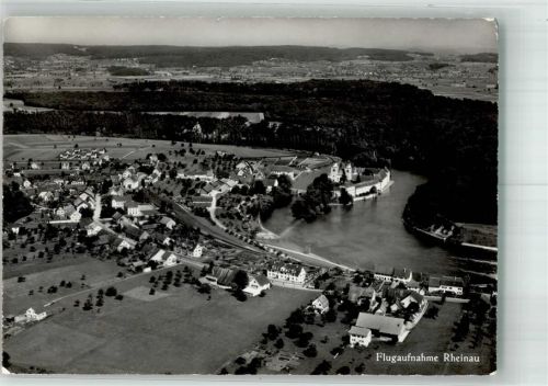8462 Rheinau 1962 Foto AK Fliegeraufnahme