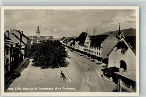 1630 Bulle Foto AK Rues de la Promenade et de Bouleyres