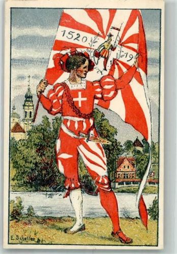 4500 Solothurn Soleure 1922 Lithographie Jubiläumsschiessen sign. Scheffler, E.