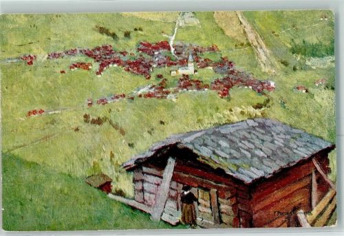 3961 Grimentz 1919 - sign. F. Portier Hütte