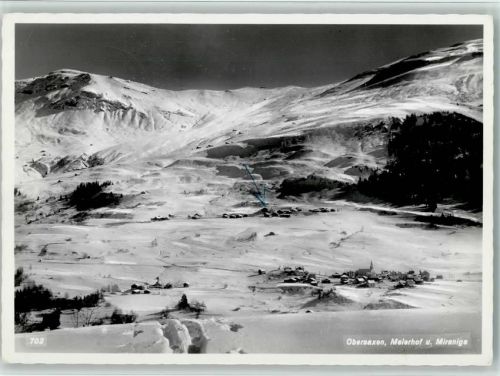 7134 Obersaxen Meierhof - Obersaxen Meierhof und Miraniga Winteraufnahme