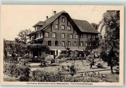 6362 Stansstad Foto AK Kurhaus Schützenhaus