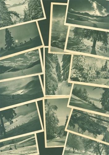 Lot mit 52 AK Schweizer Landschaften Fotograf Gaberell einige mehrfach Sammlung Schweiz Posten 21 bis 100 AK