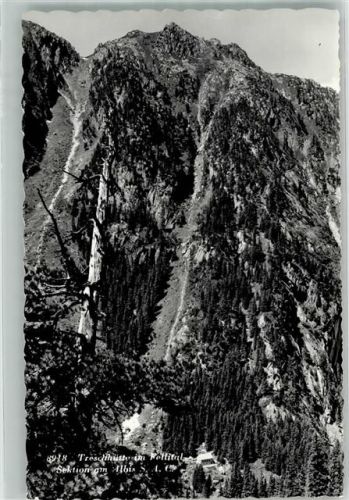 Treschhütte Foto AK Hüttenstempel