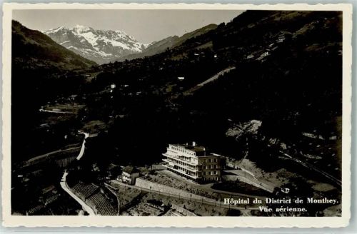 1870 Monthey - Fliegeraufnahme Hopital