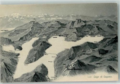 6815 Melide - Luganer See Vogelschau