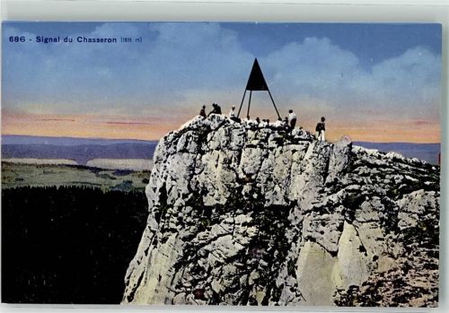 Chasseron - Signal Bergsteiger Gipfel