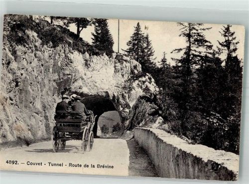 2108 Couvet 1921 Foto AK Tunnel Route de la Brévine