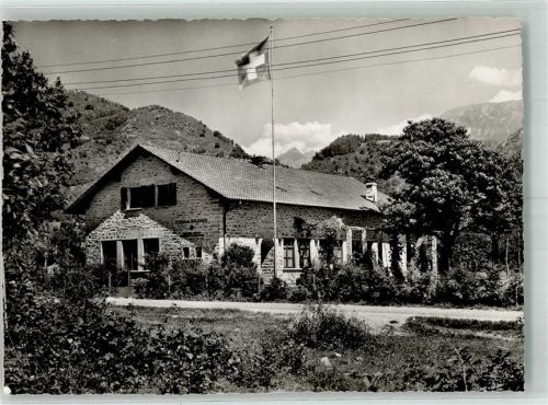 6616 Losone 1955 Foto AK Kaserne Soldatenhaus Feldpost