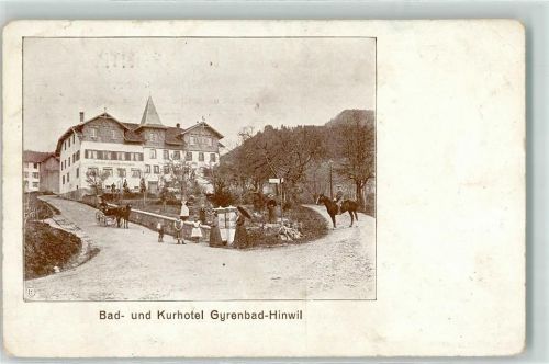 8340 Hinwil Gebrauchsspuren Bad Kurhotel Gyrenbad Kutsche Pferd Kinder