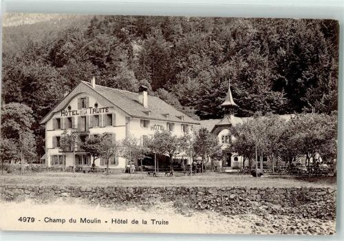 2149 Champ-du-Moulin 1911 Gebrauchsspuren Hotel de la Truite