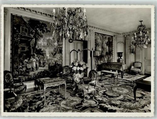 8268 Salenstein Foto AK Schloss Eugensberg Grosser Salon