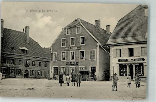 2406 La Brévine 1919 Foto AK Geschäft