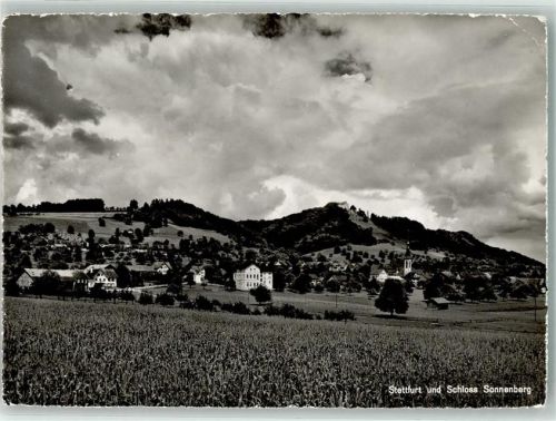 9507 Stettfurt 1958 Foto AK Schloss Sonnenberg Luftpost