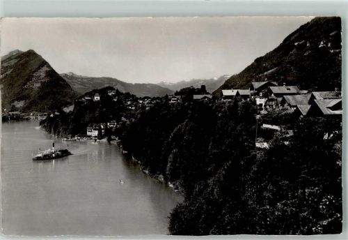 3852 Ringgenberg BE - Brienzersee Dampfschiff Boot Ufer Villa