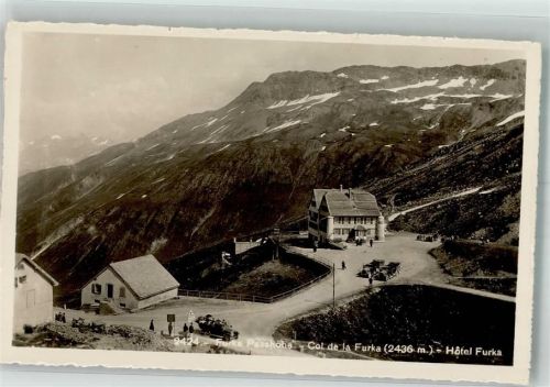 Furka Foto AK Omnibus Hotel Furka