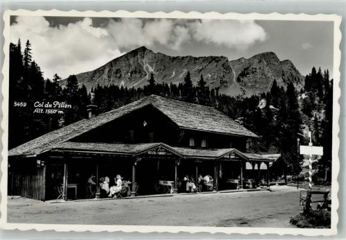 1865 Les Diablerets Ormont-Dessus Foto AK Gasthaus Col du Pillon