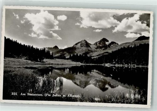 Stazersee Foto AK Piz Julier und Albana