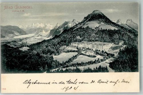 3132 Riggisberg 1902 Foto AK Hotel Bad Grunigel