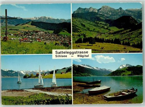 8858 Innerthal Wägital - Satteleggstrasse Segelschiffe Kreuz