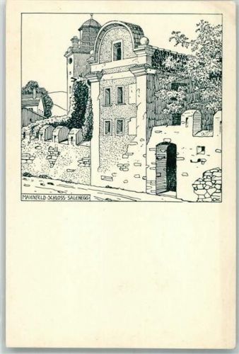 7304 Maienfeld Künstlerkarte Schloss Salenegg