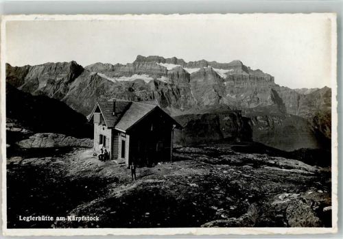 Leglerhütte 1945 Foto AK Feldpost Stabskp. Füs.Bat. 57 Kärpfstock